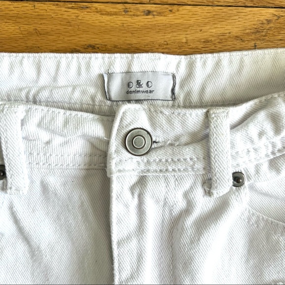 S White Distressed Denim Skirt Frayed Ripped - Picture 3 of 3